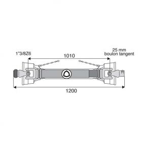 Transmission standard avec alésage 23.8x61.3