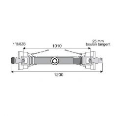 Transmission standard avec alésage 23.8x61.3