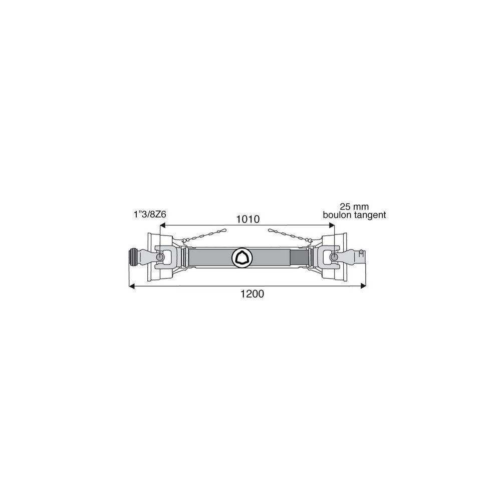 Transmission standard avec alésage 23.8x61.3