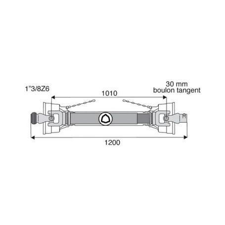 Transmission standard avec alésage 23.8x61.3
