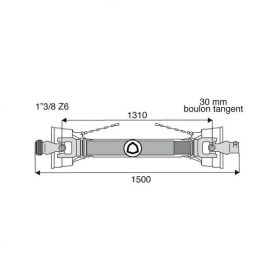 Transmission standard avec alésage 23.8x61.3