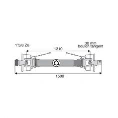 Transmission standard avec alésage 23.8x61.3