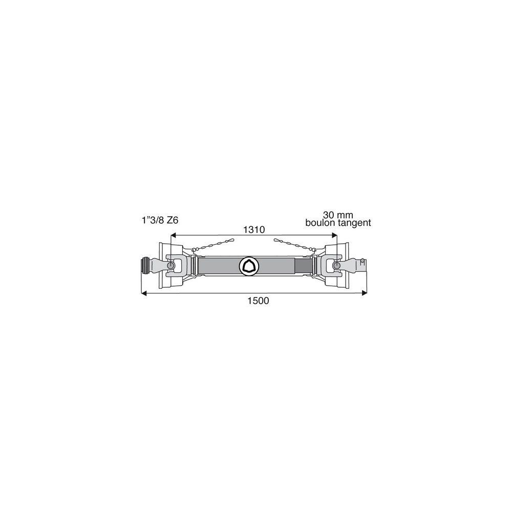 Transmission standard avec alésage 23.8x61.3