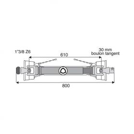 Transmission standard avec alésage 27x70