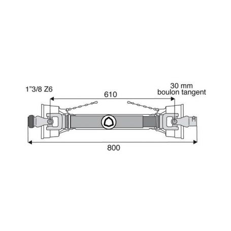 Transmission standard avec alésage 27x70