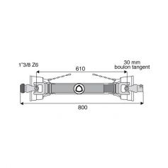 Transmission standard avec alésage 27x70