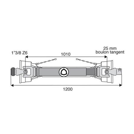 Transmission standard avec alésage 27x70