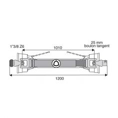 Transmission standard avec alésage 27x70