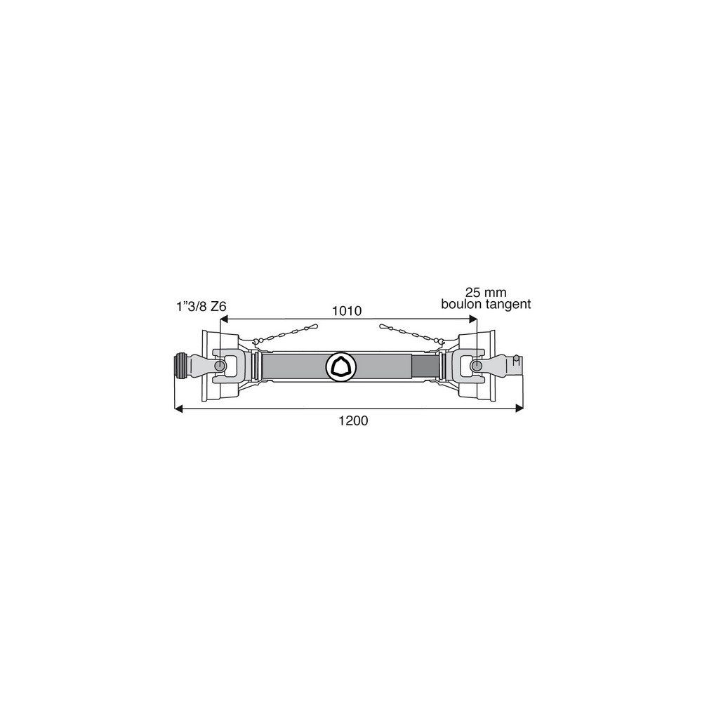 Transmission standard avec alésage 27x70
