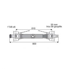 Transmission standard avec alésage 27x74.6