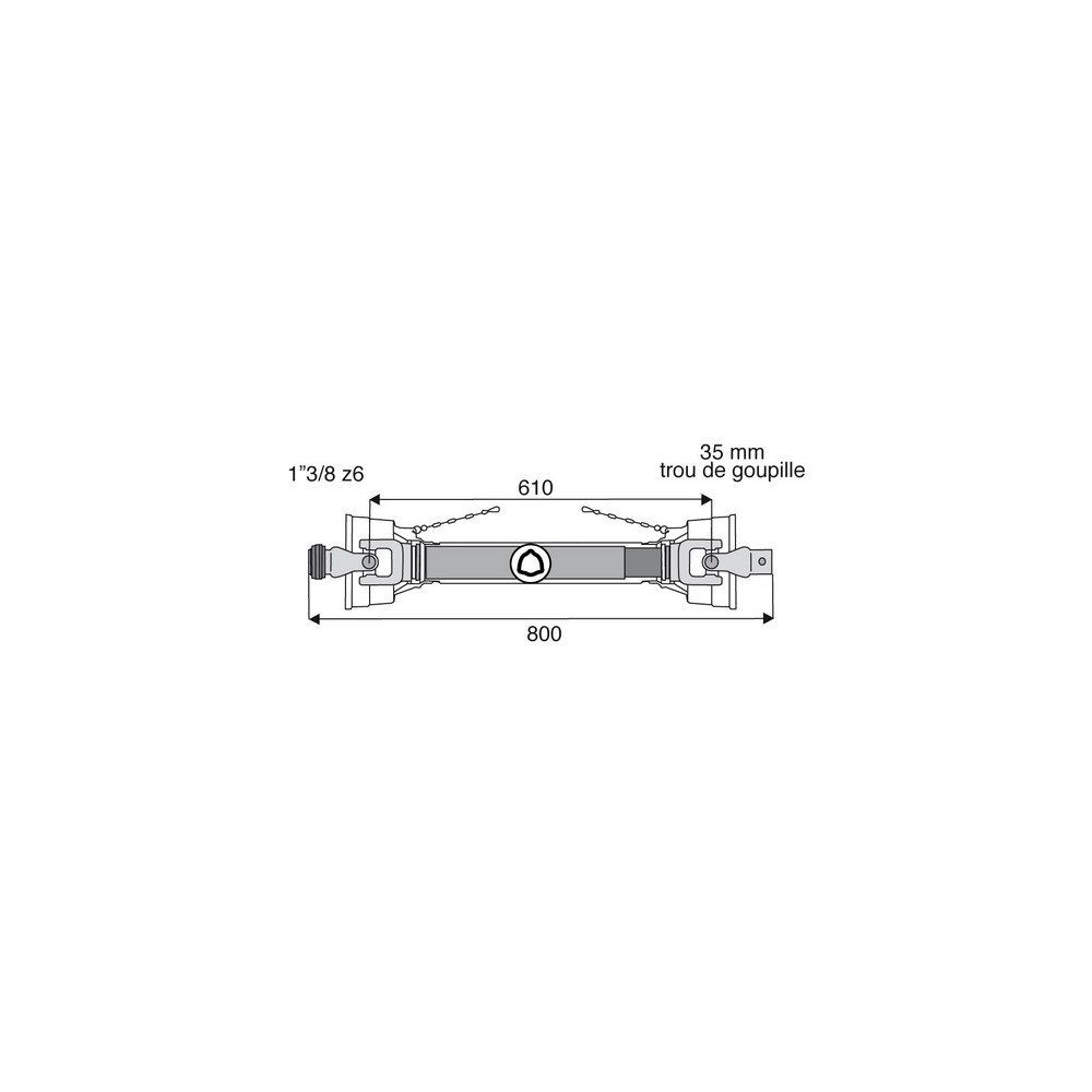 Transmission standard avec alésage 27x74.6