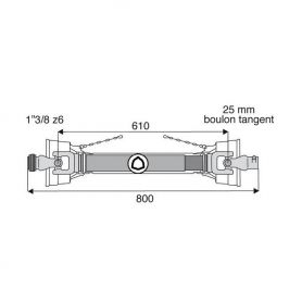 Transmission standard avec alésage 27x74.6