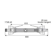 Transmission standard avec alésage 27x74.6