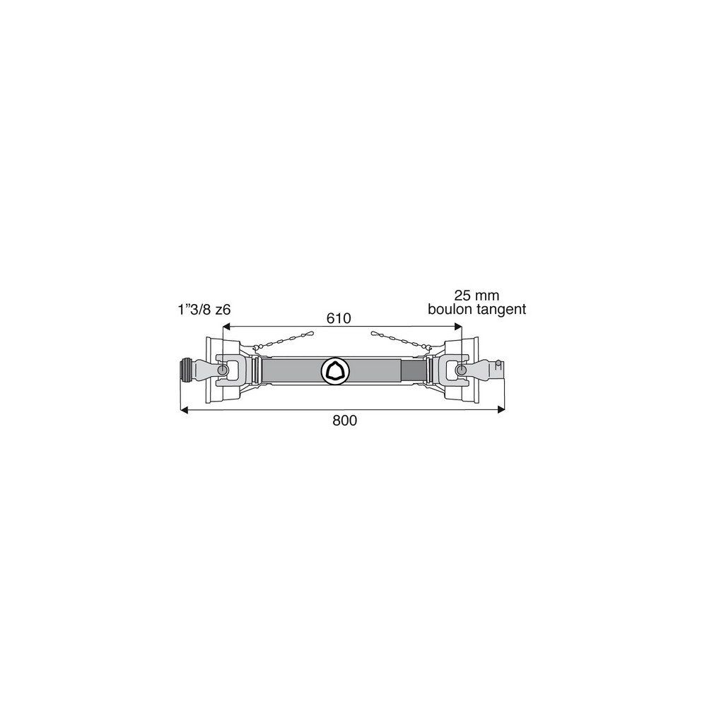 Transmission standard avec alésage 27x74.6
