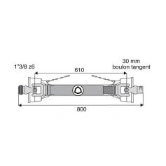 Transmission standard avec alésage 27x74.6