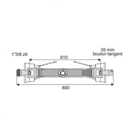 Transmission standard avec alésage 27x74.6