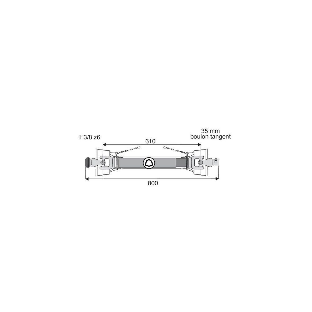 Transmission standard avec alésage 27x74.6
