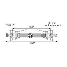 Transmission standard avec alésage 27x74.6