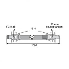Transmission standard avec alésage 27x74.6