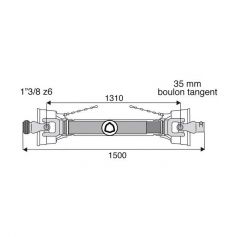 Transmission standard avec alésage 27x74.6