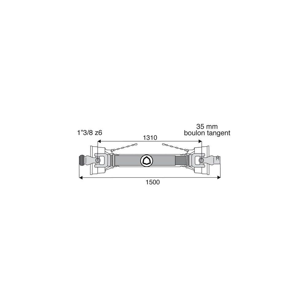 Transmission standard avec alésage 27x74.6