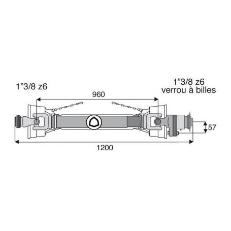 Transmission à sécurité et roue libre 30.2x92