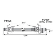 Transmission à sécurité et roue libre 30.2x92