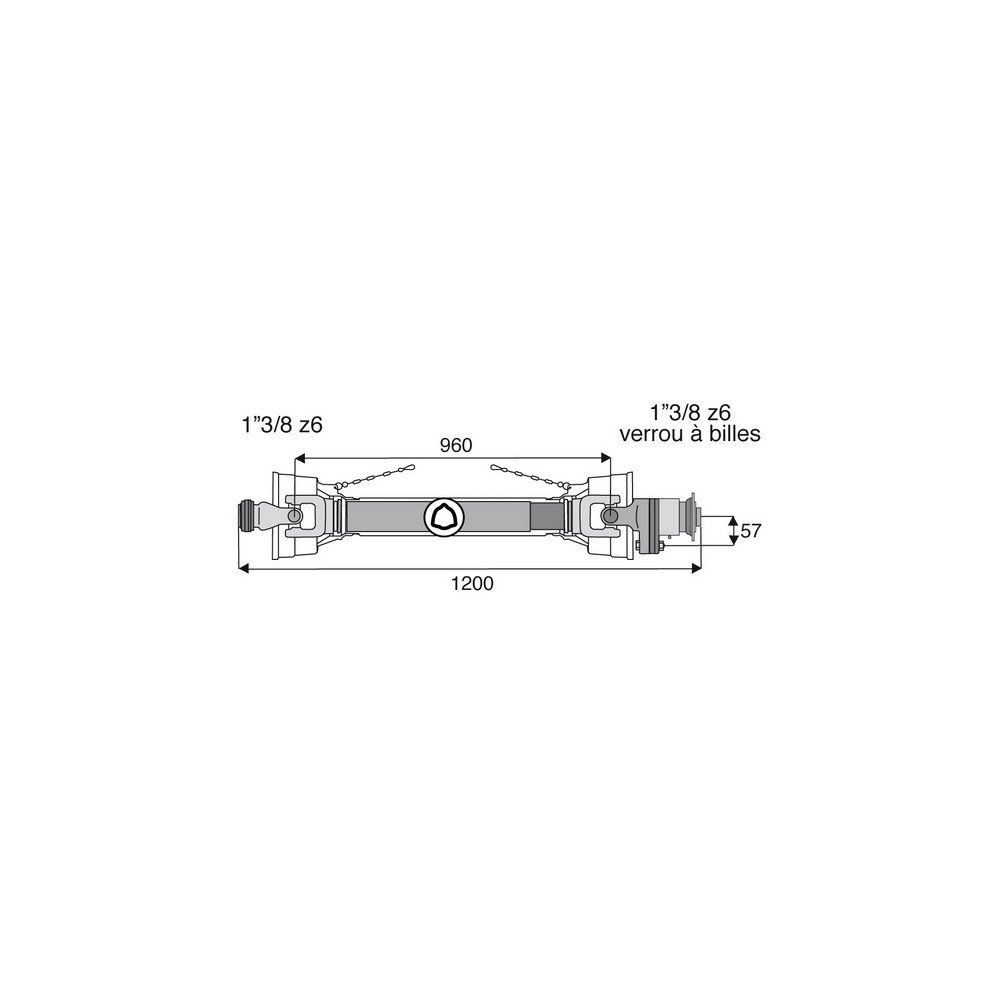 Transmission à sécurité et roue libre 30.2x92