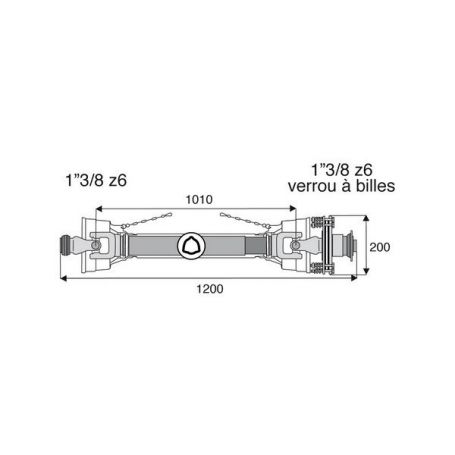 Transmission à sécurité et roue libre 30.2x92