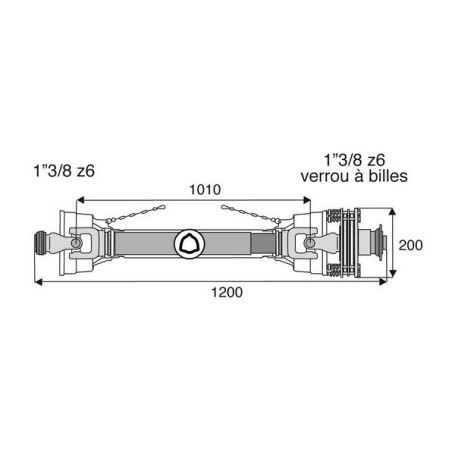 Transmission à sécurité et roue libre 30.2x92
