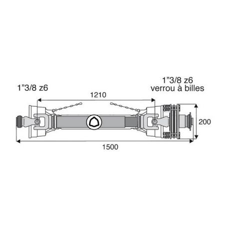 Transmission à sécurité et roue libre 30.2x92