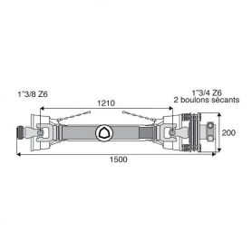 Transmission à sécurité et roue libre 30.2x92