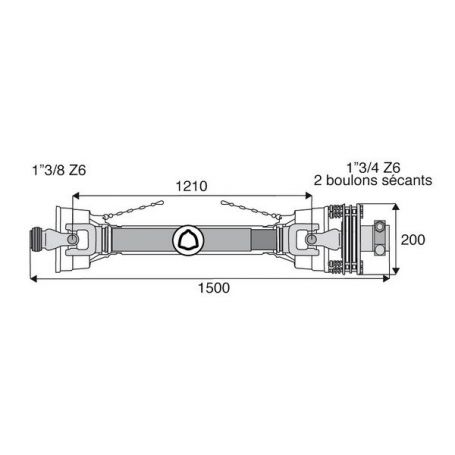 Transmission à sécurité et roue libre 30.2x92