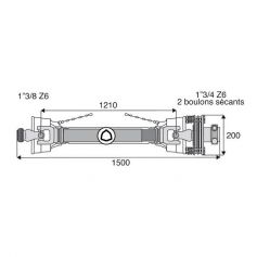Transmission à sécurité et roue libre 30.2x92