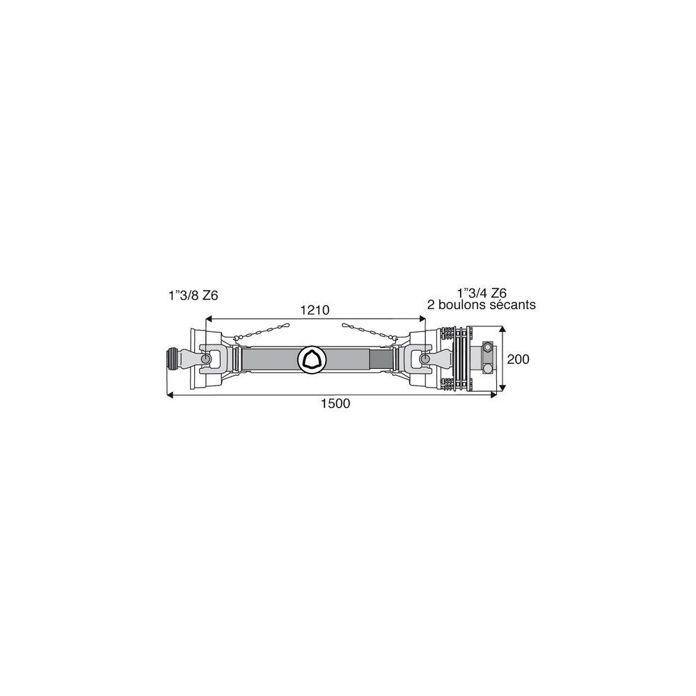 Transmission à sécurité et roue libre 30.2x92