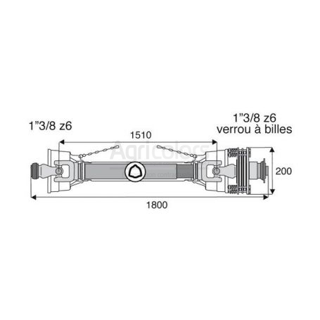 Transmission à sécurité et roue libre 30.2x92