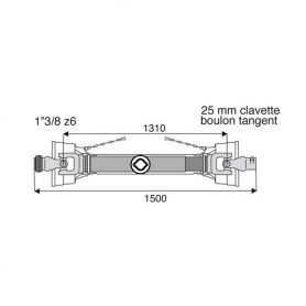 Transmission standard avec alésage 22x54.8