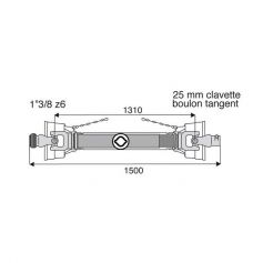 Transmission standard avec alésage 22x54.8