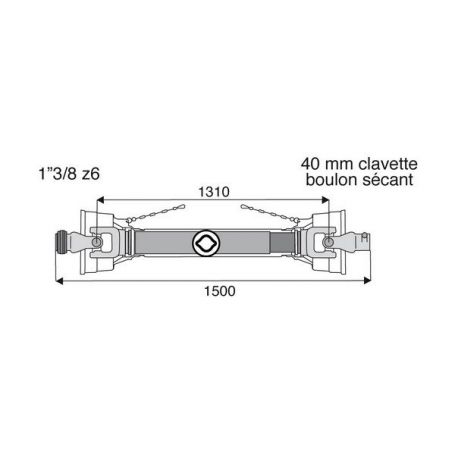 Transmission standard avec alésage 32x76
