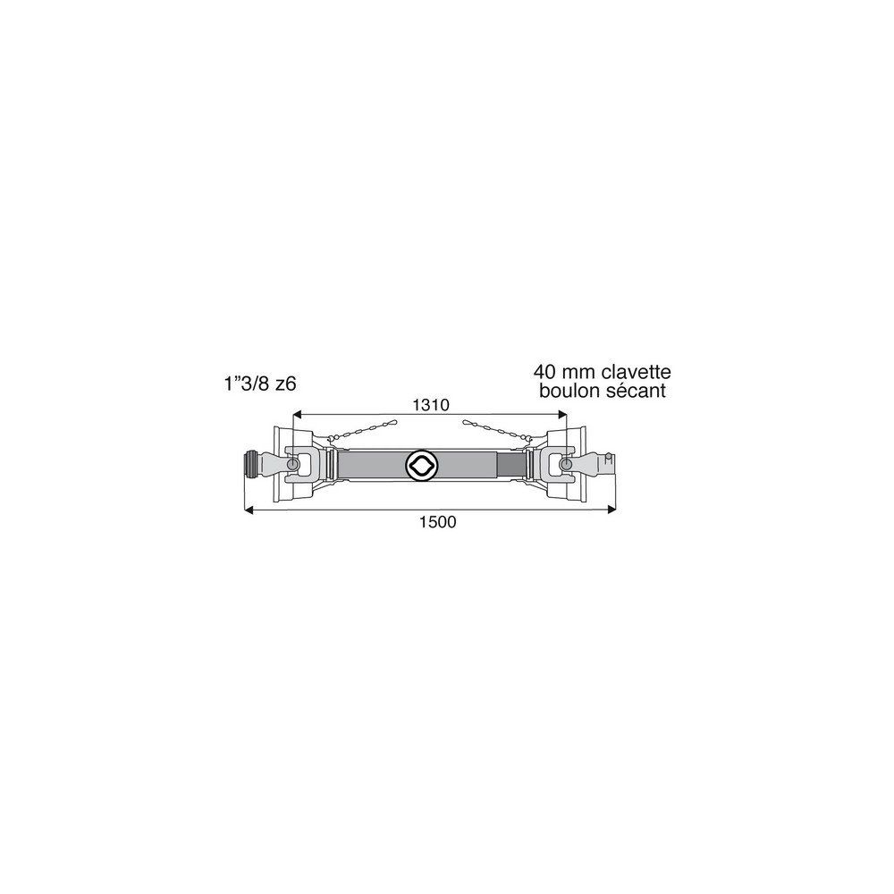 Transmission standard avec alésage 32x76