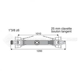 Transmission standard avec alésage 23.8x61.3
