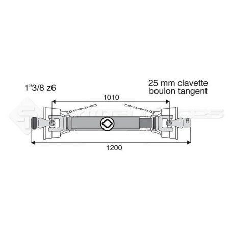 Transmission standard avec alésage 23.8x61.3