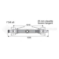 Transmission standard avec alésage 23.8x61.3