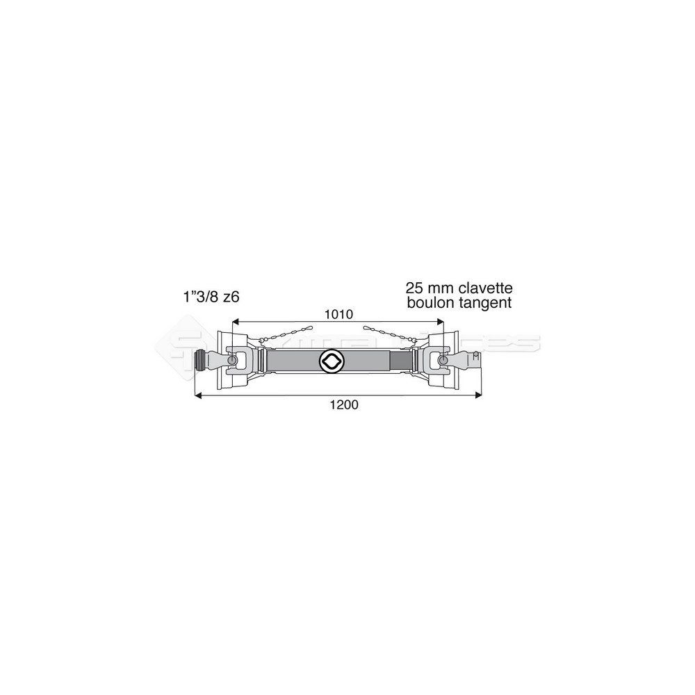 Transmission standard avec alésage 23.8x61.3