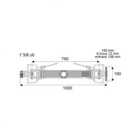 Transmission standard à plateau 35x106.5