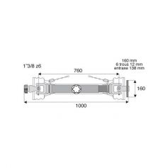 Transmission standard à plateau 35x106.5