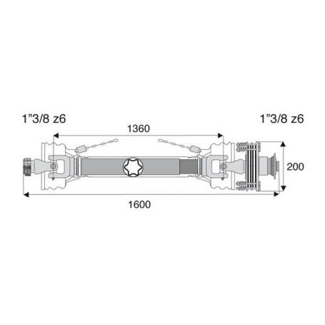 Transmission à sécurité et roue libre 35x106.5