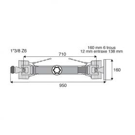 Transmission standard à plateau 36x89