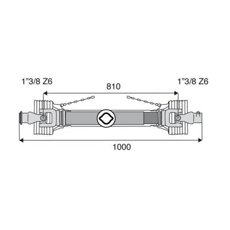 Transmission standard 22x54.8 Longueur 1000 Transmission standard 22x54.8 Longueur 1000