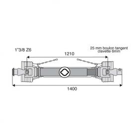 Transmission standard avec alésage 23.8x61.3
